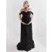 FEOYA Maxi Maternity Dress: Lace Strapless Gown for Pregnant Women Photography - Black - Buy Online on SooperMarket.com