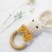 Buy Organic Baby Wooden Teether Crochet Bunny Rattle Pacifier Bracelet - Ideal for Teething Toddlers | International Shipping Available - Buy Online on SooperMarket.com