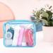 Clear TSA Approved Quart Size Travel Toiletry Bag - Blue Cosmetic Pouch for Airport Security - Buy Online on SooperMarket.com