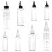 KVBUCC 8-pack 30/60/100/120ml Graduated Bottles With Pointed Mouth Squeeze Bottle Applicator With Cap Transparent Graduated Bottles Suitable For Hair Dye Hair Care Oil