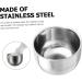 Angoily 6-Pack Stainless Steel Shaving Soak Soap Mixing Bowl - Perfect Gift for Men s Razor Shaving Foam - Durable Ceramic Shell - 7.4x7.4cm - Buy Online on SooperMarket.com