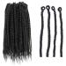 BOHOBABE Big Loop Box Braids Crochet Hair 14 Inch 8 Packs Prelooped Medium Short 3X Knotless Crochet Box Braiding Hair Three Tones Natural Black Goddess Braid (1B) 14 Inch (Pack of 8) Natural Black