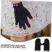 ABOOFAN 1 Pair Uv Gloves Half Finger Gloves Summer Driving Gloves Outdoor Hiking Gloves Uv Shield Gloves Touchscreen Gloves Summer Beach Gloves Point Fingers Fabric Women's 19.5x8cm Black - Buy Online on SooperMarket.com