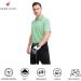 Men's Moisture Wicking Golf Polo Shirt - Emerald Stripe, XX-Large - Buy Online on SooperMarket.com