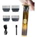 Dous T9 Electric Hair - T-Electric Cordless Beard Trimmer Cordless T-Hair Trimmer for Mustaches Nose Hair Grooming with 4 Guide Comb Gold Black - Buy Online on SooperMarket.com