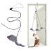 Kalimdor Interactive Cat Feather Toys,Retractable Cat Teaser Toy ,Hanging Interactive cat Toys for Indoor Cats Kitten Play Chase Exercise, Kitten Fun Mental Physical Exercise Puzzle Kitten Toys 1 pack