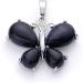 Crystal Rough Natural Quartz 1pc Butterfly Formed Pendant Amethyst Natural Crystals Tiger Eye geman Opal Stone for Women Gift Necklace Jewelry (Size : Tiger Eye)