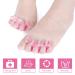 Molain 8 Pack Gel Nail Polish Toe Spacers - Silicone Separators for Overlapping Toes Hammer Toe Relief - Transparent Pink Blue & Purple - Buy Online on SooperMarket.com