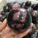 Natural Crystal Rough Home Decoration 65mm Natural Plum Tourmaline Palm Crystal Ball s - Buy Online on SooperMarket.com