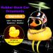 2Pcs Yellow Duck Car Ornaments - Squeeze Duck Dashboard Decorations with Propeller Helmet - Wonuu Rubber Duck Bicycle Horns for Fun and Safety - Buy Online on SooperMarket.com