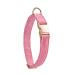 YUDOTE Ultra-soft dog collar natural cotton cord for large dogs with sensitive skin pink L (1 pack) pink