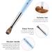 Golden Maple 100% Pure Kolinsky Hair Size 8 Oval Acrylic Nail Brush Set - Blue Wood Handle, Professional Manicure Tool for DIY Salon - Buy Online on SooperMarket.com