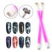 12-Piece Nail Magnet Tool - Super Strong Double-Head Cat Eye Magnet Stick for 3D Nail Art - Flower Design DIY Cat Eye Effect Plate - Manicure Tool - Buy Online on SooperMarket.com