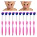10-Piece Silicone Tongue Scraper Set - Dual Action Oral Hygiene Tool for Adults & Kids - Long Handle Pink - Buy Online on SooperMarket.com