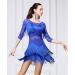 ZX Women's Fringed Ballroom Dance Costume - Royal Blue Large - Buy Online on SooperMarket.com