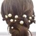 25 Pack Flower Leaf Pearl Bridal Hair Pins Clips - U-Shaped Barrettes with Rhinestone Crystal - Wedding Hair Accessories for Women, Girls, Brides - Buy Online on SooperMarket.com