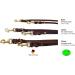 Dogeline Fat Leather Brass Leash for Small & Large Dogs - Adjustable Double Linen 5m x 15mm Dark Brown | International Shipping Available - Buy Online on SooperMarket.com