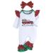 Loalirando Baby Girl Boy Christmas Romper Jumpsuit Overall Newborn Toddler Xmas Outfit Clothing One Piece My First Christmas 9-12 Months White 60 - Tree & Truck