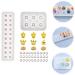STOBOK 3 Pcs Pendant Silicone Mold Silicone Molds Sphere Beads Creative Crystal Epoxy Mold Epoxy Resin Flat As Shown 23X6.2CM - Buy Online on SooperMarket.com