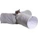 Collapsible Cat Tunnel Toy - 3-Way Play Fun for Cats, Rabbits, Kittens - Gray Arrow Design - Buy Online on SooperMarket.com