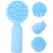 Healeved Face Pore Handheld Brush Facial Brush Silicone Bristles Face Cleaning 11.20X5.10X3.50CM Blue - Buy Online on SooperMarket.com