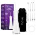MySmile Water Dental Flosser for Teeth Cordless Oral Irrigator 5 Cleaning Modes 4 Replaceable Jet Tips IPX 7 Waterproof USB Rechargeable Water Dental Picks for Teeth Cleaning with PU Bag White White-a