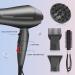 Faszin Ionic Hair Dryer - 2400W Professional Blow Dryer with Triple-L Plus Heat Technology & 4 Styling Accessories - Gray - Buy Online on SooperMarket.com