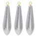 AMYSPORTS Drop Shot Fishing Weights Kit Lead Freshwater Fishing Sinkers Bass Casting Removable Fishing Weights Saltwater Streamlined Size1 (1oz.) 10 pcs