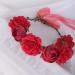 Wiwpar Red Rose Floral Crown Headband - Adjustable Flower Wreath Garland for Wedding & Party Women s Hair Accessory - Buy Online on SooperMarket.com