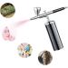 Handheld Paint Sprayer Rechargeable Airbrush Kit High Pressure Electric Mini Handhold Cosmetics Air Brush Scale Models Makeup Nail Art Compressor Set - Buy Online on SooperMarket.com