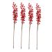 HOMSFOU 8 Pcs Christmas Red Fruit Christmas Wreath Stems Berries for Christmas Tree Photography Props Christmas Tree Berry Decoration Floral Red Berry Acacia Beans Foam High Simulation Redx2pcs 50X6cmx2pcs