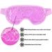 Pink Gel Eye Mask Cooling and Warming Treatment for Tired Puffy Eyes Headaches Hayfever Dry Eyes Reversible Design Silicone Velvet Adjustable Straps - Buy Online on SooperMarket.com