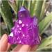 Stone Crafts Rare Beautiful Purple Flame Aura Quartz Crystal Cluster Specimen Reiki Crystals - Buy Online on SooperMarket.com