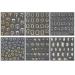 Dornail 6 Sheets 5D Crystal Nail Stickers | Irregular Geometric Frames & Heart Designs | Self-Adhesive Nail Art Accessories for Women - Buy Online on SooperMarket.com