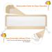 Costzon Double Sided Bed Rail Guard  2 Pack  Extra Long Swing Down Safety Guard w/ Straps  Folding Baby Bedrail for Kids Twin Double Full Queen King Mattress  Beige 59 Inch Beige 59 inch (Pack of 2) - Buy Online on SooperMarket.com