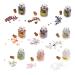 Hemoton 9pcs Tumble Chips Quartz Gem Chip Tumble Stones Mixed Gemstone Bottles Wishing Bottle Gem Bottle Ore As Shown 9PCS