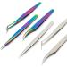 Verdant Touch Curved Tip Tweezers Curved Tip Eyelashes Extension Tweezer Alloy False Eyelashes Applicator Tool - Buy Online on SooperMarket.com