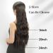 KooKaStyle Invisible Wire Hair Extensions - Long Wavy Secret Hairpiece | Adjustable Size, 4 Secure Clips, 24 Inch, Black - Buy Online on SooperMarket.com