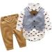 Volunboy Baby Boys Gentleman Suit 4 PCS Set | Formal Waistcoat Outfit Wedding Shirts + Vest + Bow Tie | 18-24 Months - Buy Online on SooperMarket.com