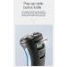 GeRRiT Rechargeable Waterproof IPX7 Electric Shaver for Men - Wet & Dry Rotary Shaving Razor with Pop-up Trimmer - Blue - Buy Online on SooperMarket.com