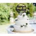 Personalized Natural Wood Cake Topper - Custom Name Decoration in Birch Multiplex - Perfect for Any Occasion - Buy Online on SooperMarket.com