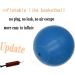 8 Inch Mini Yoga Pilates Ball with Pump - Blue | Core Stability Exercise Ball for Barre Workout and Physical Therapy - Buy Online on SooperMarket.com