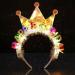Edary LED Happy Birthday Crown Headband Luminous Ball Hair Bands Sparkling Birthday Party Hair Accessories for Women
