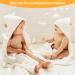 Cozy Bamboo Hooded Bathing Towel for Babies & Kids | Lattcure 90x90 cm | Warm & Soft Bath Towels - Buy Online on SooperMarket.com