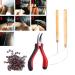 Filfeel Hair Extensions Tool Set - 100 Microring Pearls Hook Needle Tension Loop & Pliers for Seamless Extensions - Buy Online on SooperMarket.com