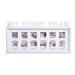 Baby's First Year Photo Frame - Newborn Keepsake for 12 Months, Nursery Decor and Mother's Day Gift in White - Buy Online on SooperMarket.com