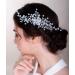 Chargances Bridal Crystal Hair Comb Wedding Blue Beaded Gemstone Hair Side Comb Fashion Flower Headband Headpieces Wedding Prom Flower Girl Hair Accessories for Women and Girls (Silver) - Buy Online on SooperMarket.com