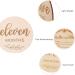 Joy Depot 12-Piece Baby Monthly Wooden Cards and Discs Set for Newborns | Double-Sided Milestone Photo Props | Baby Shower Gift | 0-12 Months Growth Recording - Buy Online on SooperMarket.com