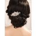 Missgrace Crystal Rhinestone Flower Hair Comb - Silver Bridal Hair Accessory for Wedding, Prom, Women and Girls - Buy Online on SooperMarket.com