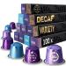 Decaf Italian Variety | 100 Nespresso Compatible Pods | Medium & Dark Roasts | 3 Italian City-Inspired Blends: Arezzo Firenze Torino | Aluminium capsules | Decaf Variety Pack